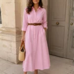 Robe chemise chic - Rose