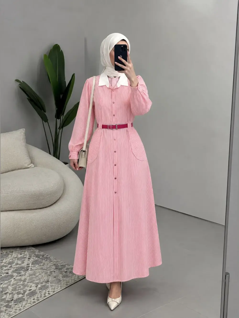 Robe Zouhour Avec Ceinture – Image 3