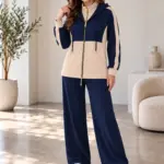Set Asala - Bleu / Beige